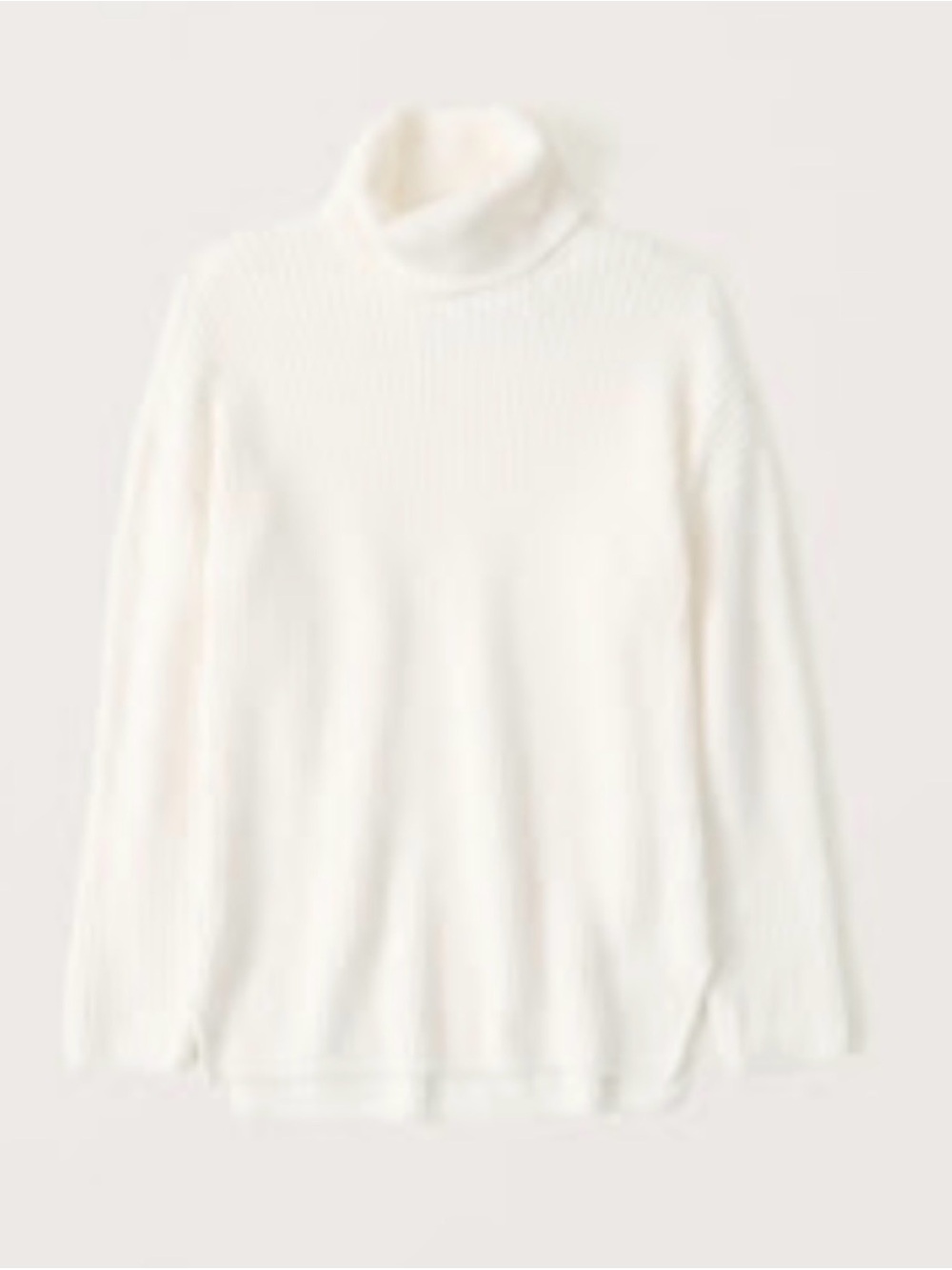 Abercrombie & Fitch Classic White Legging-Friendly Turtleneck Sweater Size S